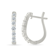 Glinting Gold & Diamond Hoops Earrings