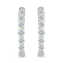 Glinting Gold & Diamond Hoops Earrings