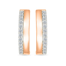 Nora Glint  Gold & Diamond Hoops Earrings