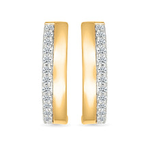 Nora Glint  Gold & Diamond Hoops Earrings