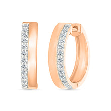 Nora Glint  Gold & Diamond Hoops Earrings