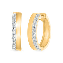 Nora Glint  Gold & Diamond Hoops Earrings