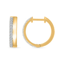 Nora Glint  Gold & Diamond Hoops Earrings