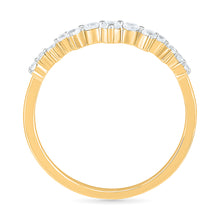 Sparkling Diamond Waves Ring