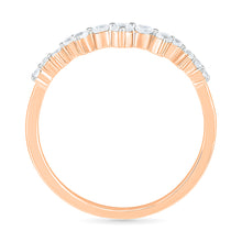 Sparkling Diamond Waves Ring