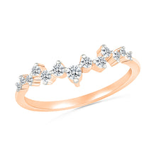 Sparkling Diamond Waves Ring