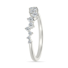 Sparkling Diamond Waves Ring