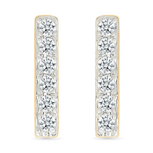 Linear Petite Diamond Bar Earrings