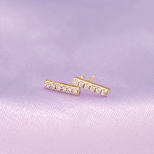 Linear Petite Diamond Bar Earrings