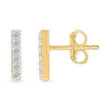 Linear Petite Diamond Bar Earrings