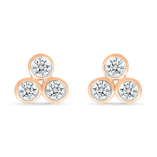 Tres Lab Grown  Gold & Diamond Earrings