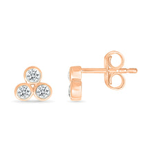 Tres Lab Grown  Gold & Diamond Earrings