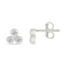 Tres Lab Grown  Gold & Diamond Earrings