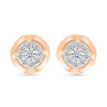 Floret Halo  Gold & Diamond Earrings