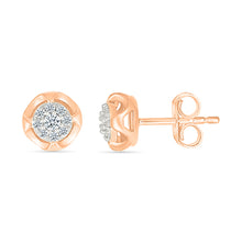 Floret Halo  Gold & Diamond Earrings