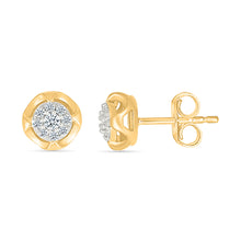 Floret Halo  Gold & Diamond Earrings