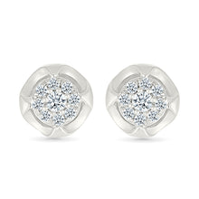 Floret Halo  Gold & Diamond Earrings