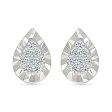 Petite Teardrop Diamond Stud Earrings