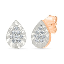 Petite Teardrop Diamond Stud Earrings