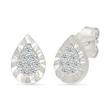 Petite Teardrop Diamond Stud Earrings