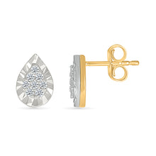 Petite Teardrop Diamond Stud Earrings
