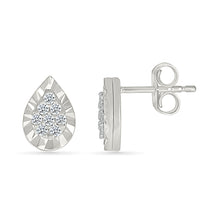 Petite Teardrop Diamond Stud Earrings