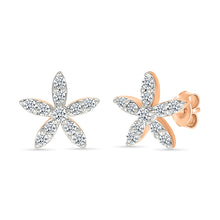 Flower Petals Diamond Studs Earrings
