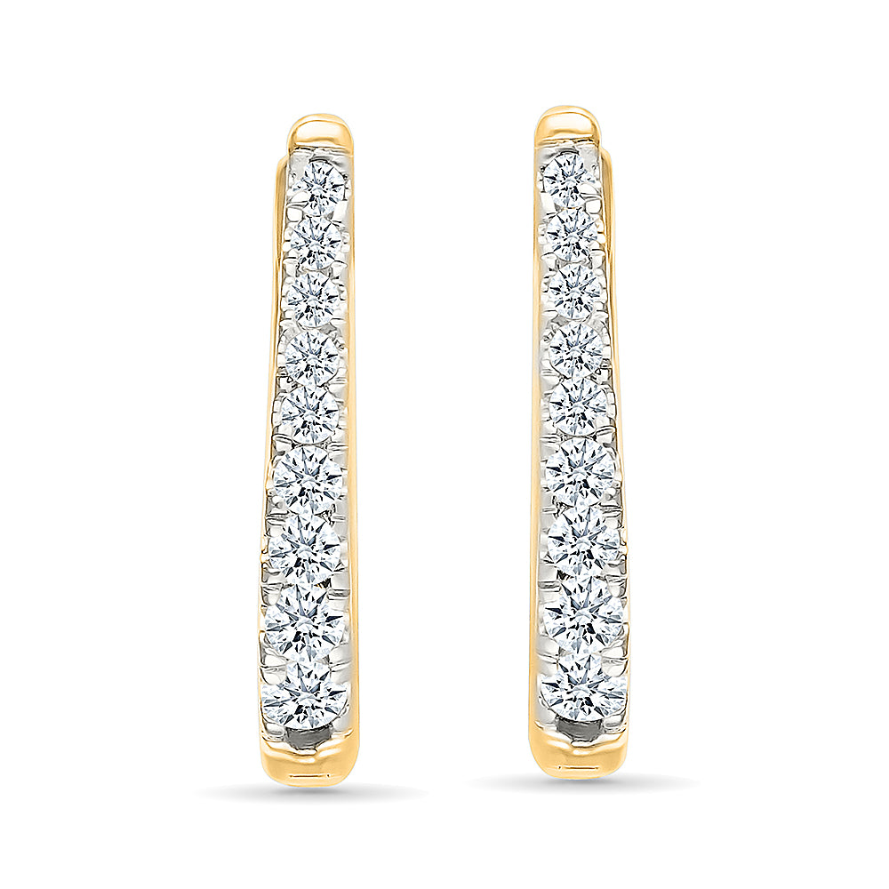 Classic Diamond Hoops Earrings