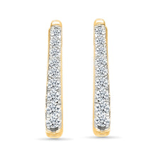 Classic Diamond Hoops Earrings