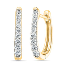 Classic Diamond Hoops Earrings