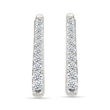 Classic Diamond Hoops Earrings