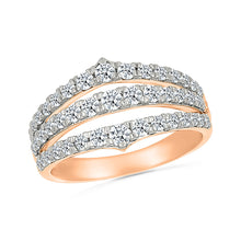 Sparkling Multi-Row Diamond Ring