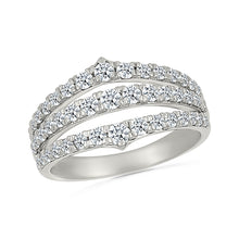 Sparkling Multi-Row Diamond Ring