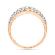Sparkling Multi-Row Diamond Ring