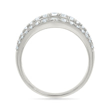 Sparkling Multi-Row Diamond Ring