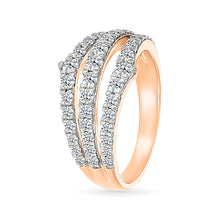 Sparkling Multi-Row Diamond Ring