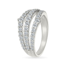 Sparkling Multi-Row Diamond Ring
