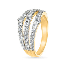Sparkling Multi-Row Diamond Ring
