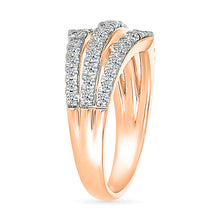 Sparkling Multi-Row Diamond Ring