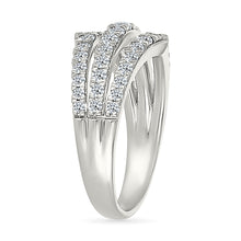 Sparkling Multi-Row Diamond Ring