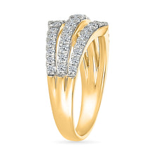 Sparkling Multi-Row Diamond Ring