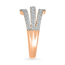 Sparkling Multi-Row Diamond Ring
