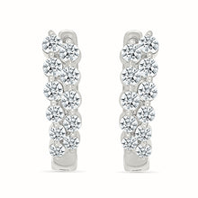 Radiant Bloom Diamond Hoops Earrings