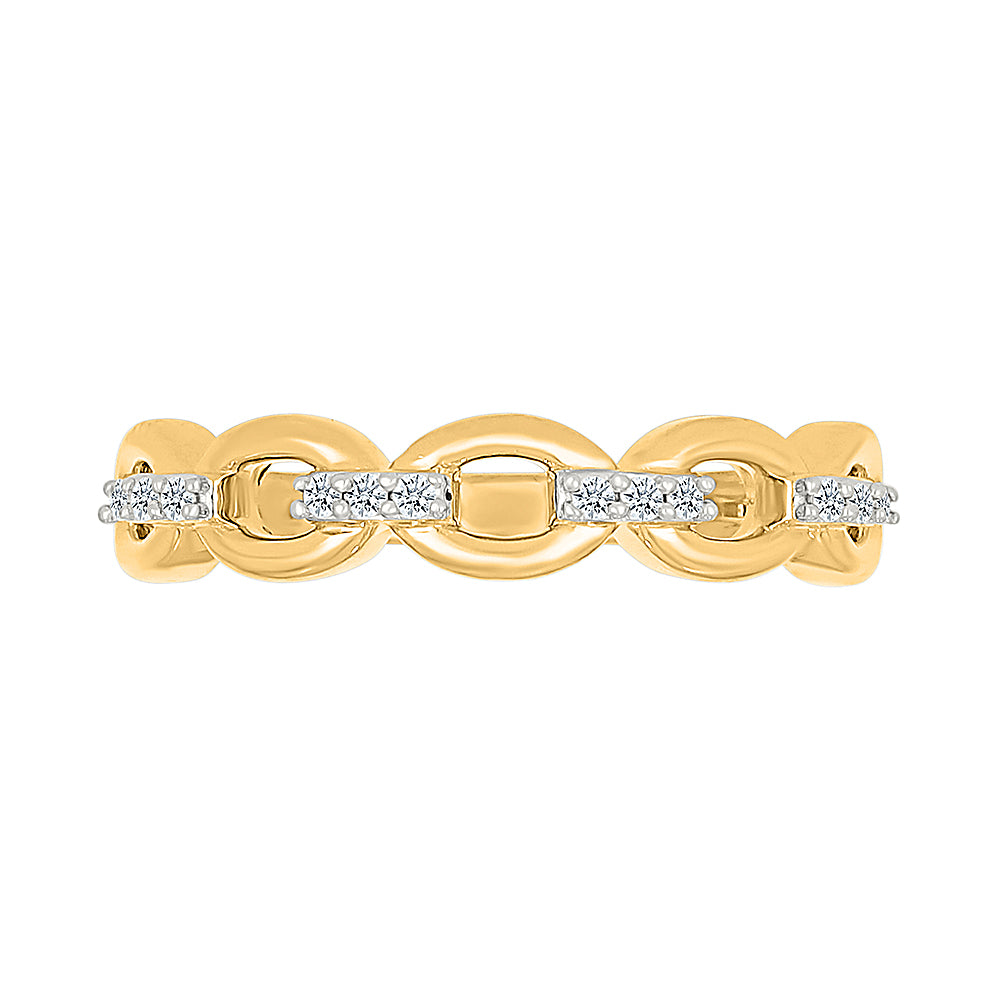 Swivel Gold & Diamond Band Ring