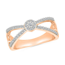 Dazzling Intersecting Diamond Ring