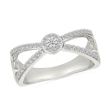 Dazzling Intersecting Diamond Ring