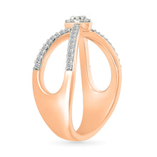 Dazzling Intersecting Diamond Ring