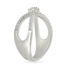 Dazzling Intersecting Diamond Ring