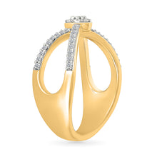 Dazzling Intersecting Diamond Ring