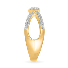 Dazzling Intersecting Diamond Ring